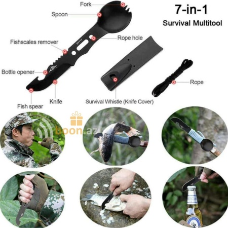 Набор для выживания 24 в 1 для кемпинга SOS